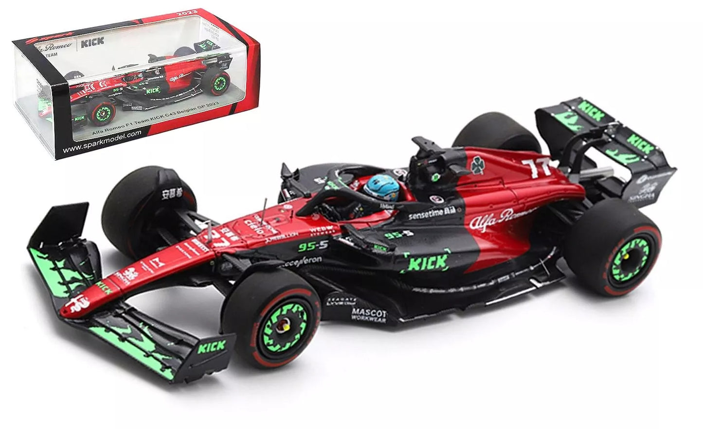 Valteri Bottas #77 Alfa Romeo C43 Belgian GP 2023 Spark 1/43