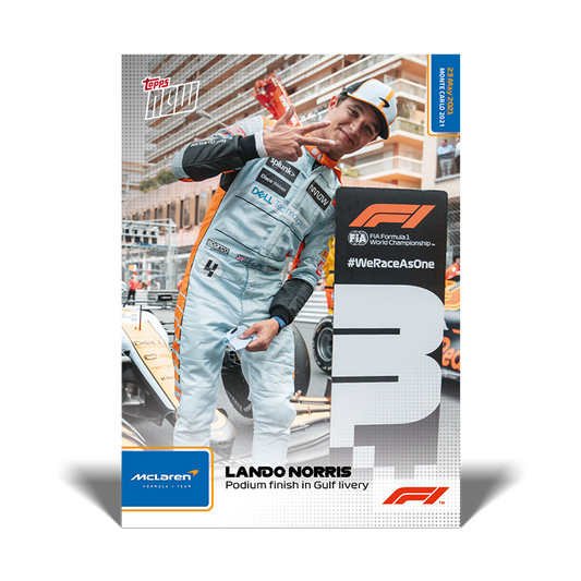 Norris podio en Monaco Livery Gulf - F1 TOPPS NOW Tarjeta#11