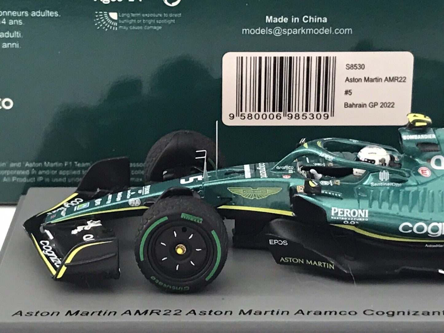 Sebastian Vettel #5 Aston Martin AMR22 Gp Emilia Romagna Spark 1/43