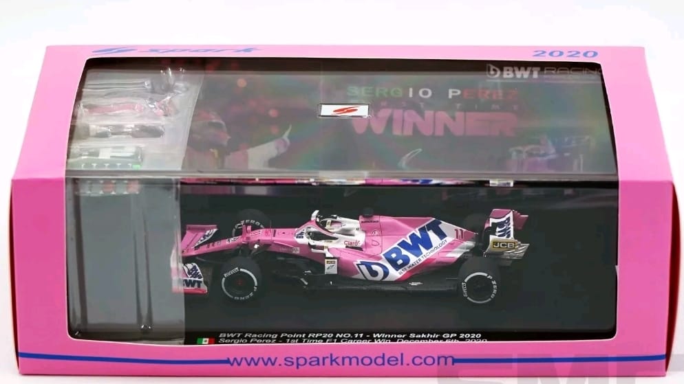 Sergio Perez Sakhir 2020 1st Career Win Racing Point F1 RP20 Spark Figure 1:43