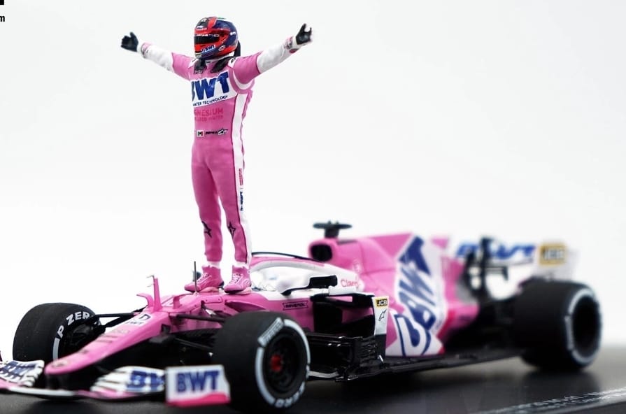 Sergio Perez Sakhir 2020 1st Career Win Racing Point F1 RP20 Spark Figure 1:43