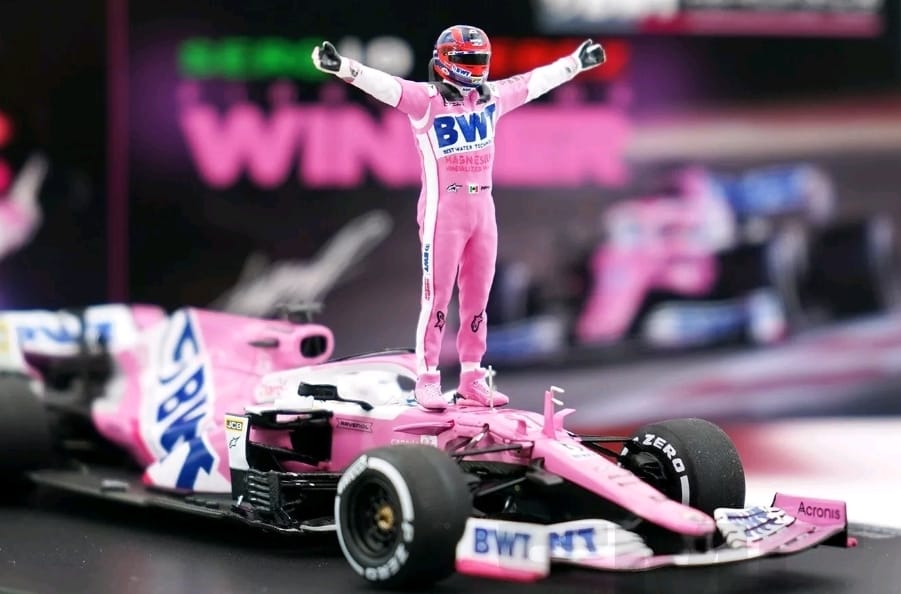 Sergio Perez Sakhir 2020 1st Career Win Racing Point F1 RP20 Spark Figure 1:43