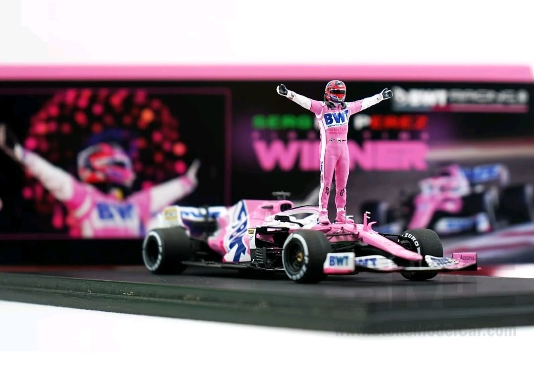 Sergio Perez Sakhir 2020 1st Career Win Racing Point F1 RP20 Spark Figure 1:43