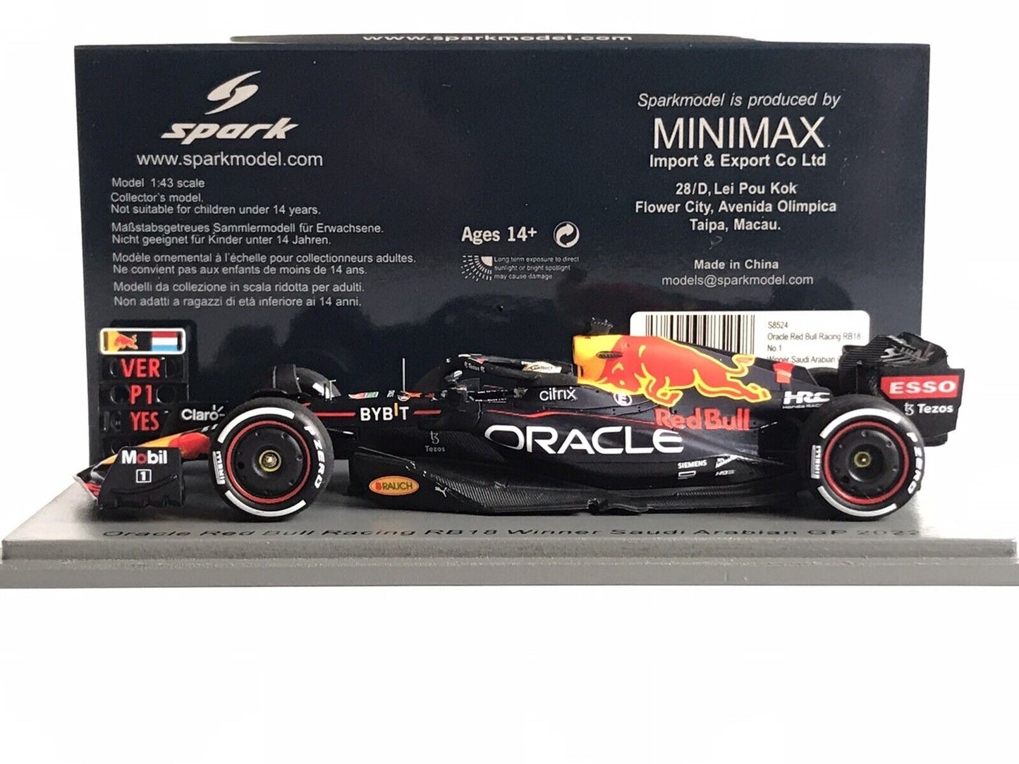 Verstappen RB18	Winner Saudi Arabian 2022 Spark 1/43