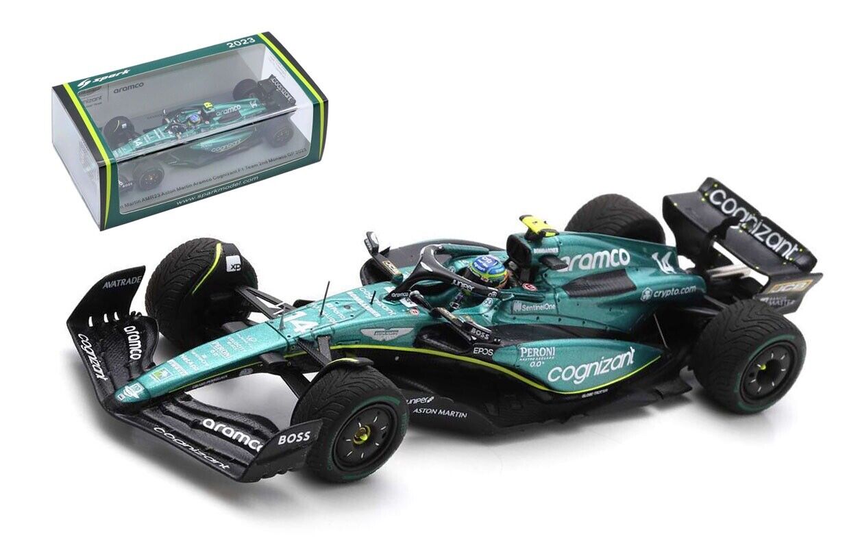 Fernando Alonso #14 Aston Martin AMR23 2nd Monaco GP 2023 Spark 1/43