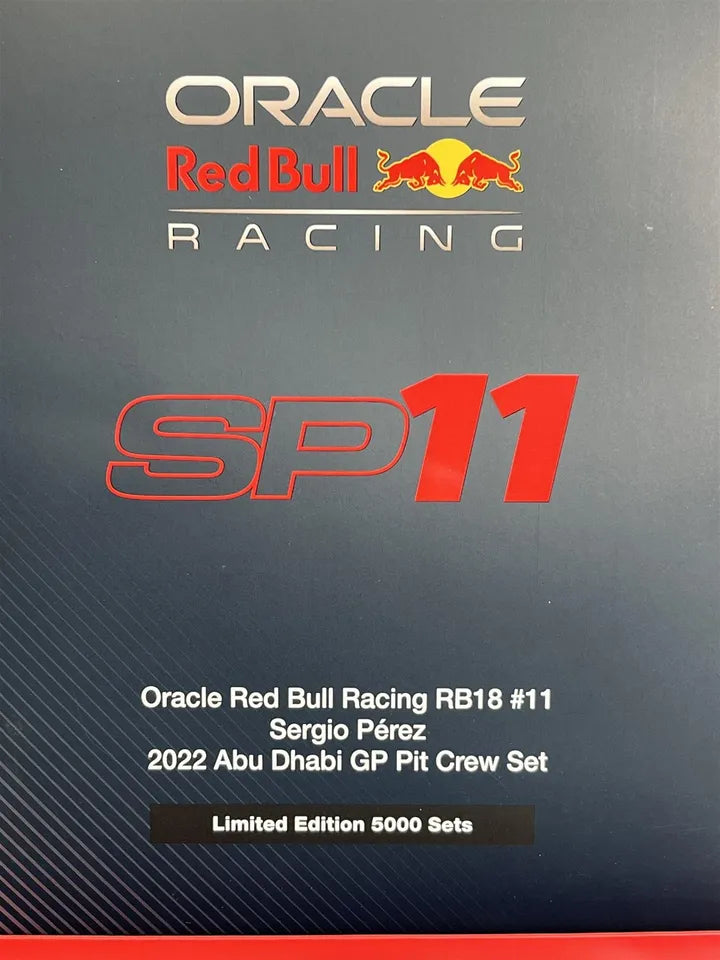 PIT CREW Checo Perez #11 Red Bull RB18 GP Abu Dhabi 2022 Mini GT 1/64