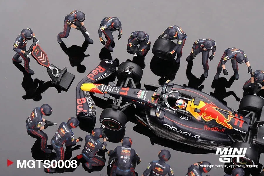 PIT CREW Checo Perez #11 Red Bull RB18 GP Abu Dhabi 2022 Mini GT 1/64