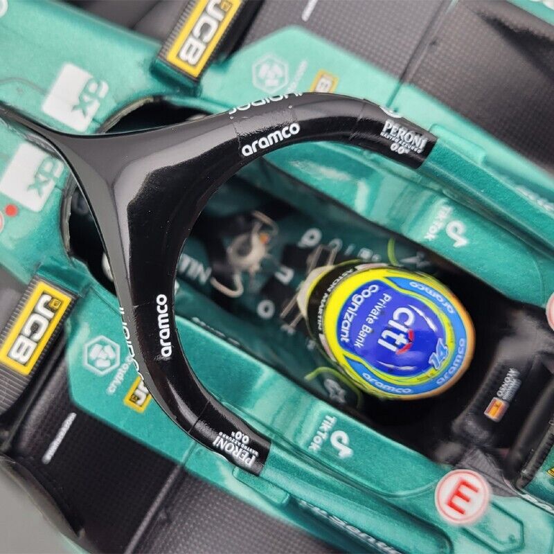 Fernando Alonso #14 Aston Martin AMR23 3rd Bahrain GP 2023 Spark 1/18