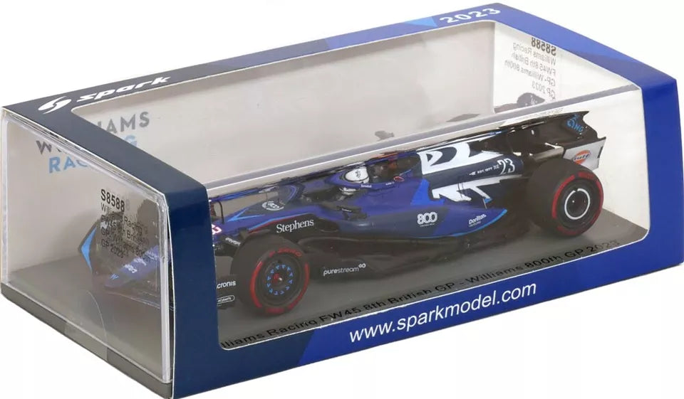 Alex Albon #23 Williams FW45 8th British GP 2023 Spark 1/43