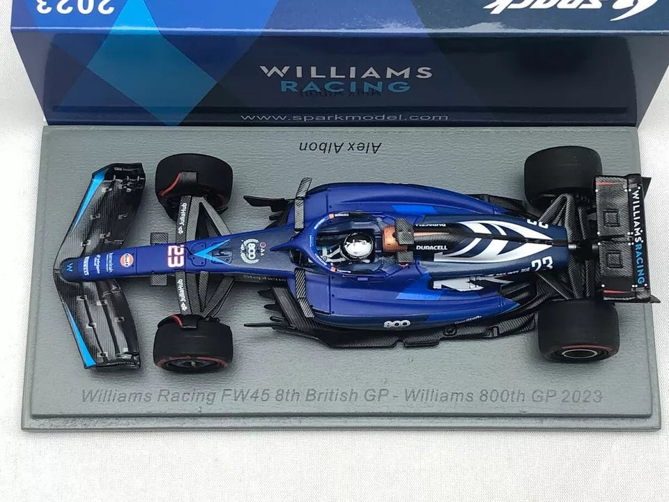 Alex Albon #23 Williams FW45 8th British GP 2023 Spark 1/43