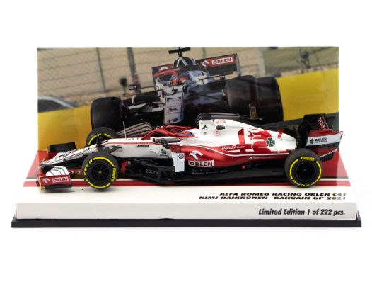 Kimi Raikkonen #7 Alfa Romeo C41 GP Bahrain 2021 Minichamps 1/43