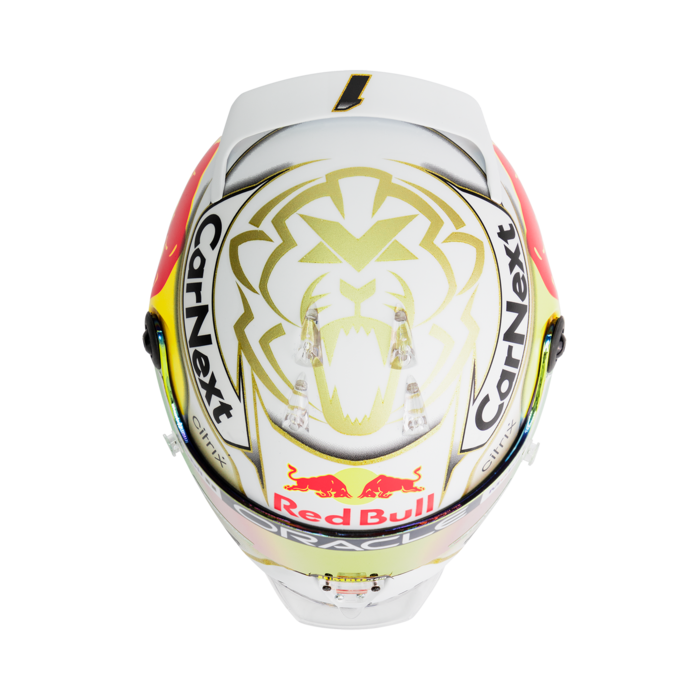 Max Verstappen #33 temporada 2022 Mini casco Schubert 1/2