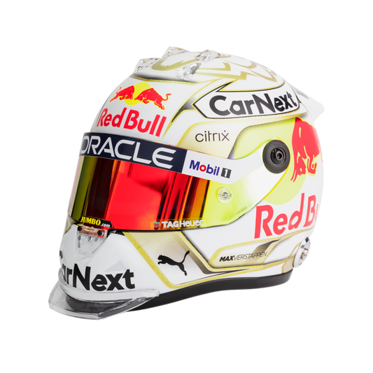 Max Verstappen #33 temporada 2022 Mini casco Schubert 1/2