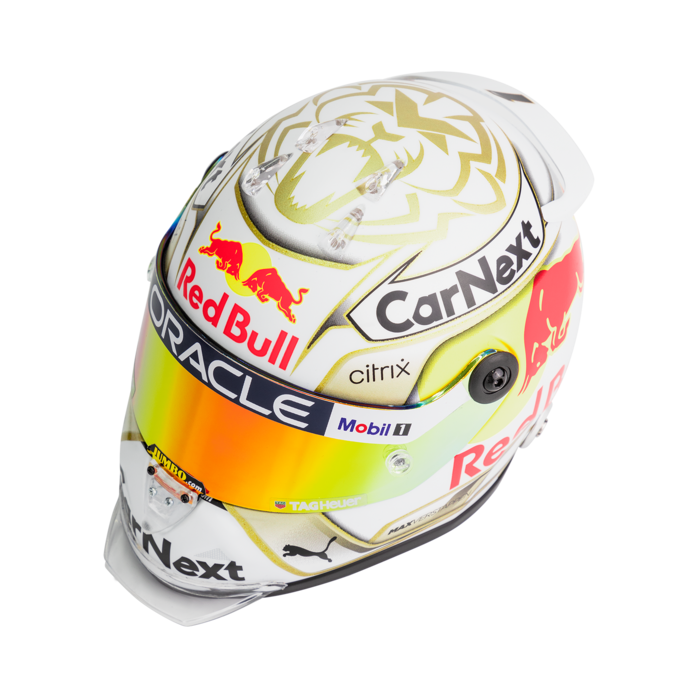 Max Verstappen #33 temporada 2022 Mini casco Schubert 1/2