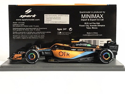 Lando Norris #4 McLaren MCL36 Gp Australia 2022 Spark 1/43