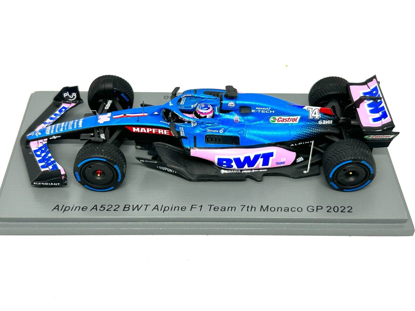 Fernando Alonso #14 Alpine A522 GP Monaco 2022 Spark 1/43