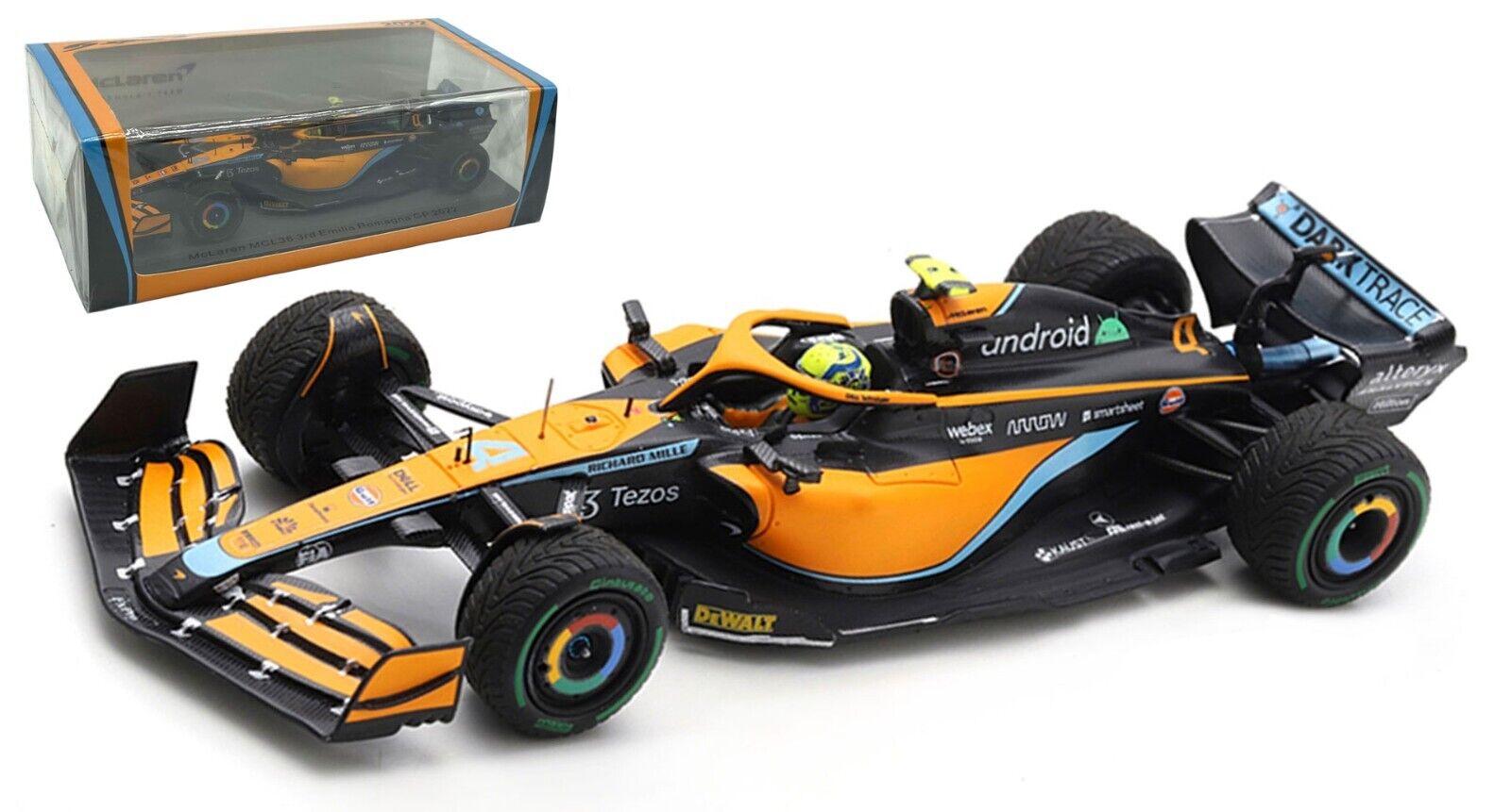 Lando Norris #4 McLaren MCL36 Gp Emilia Romagna 2022 Spark 1/43