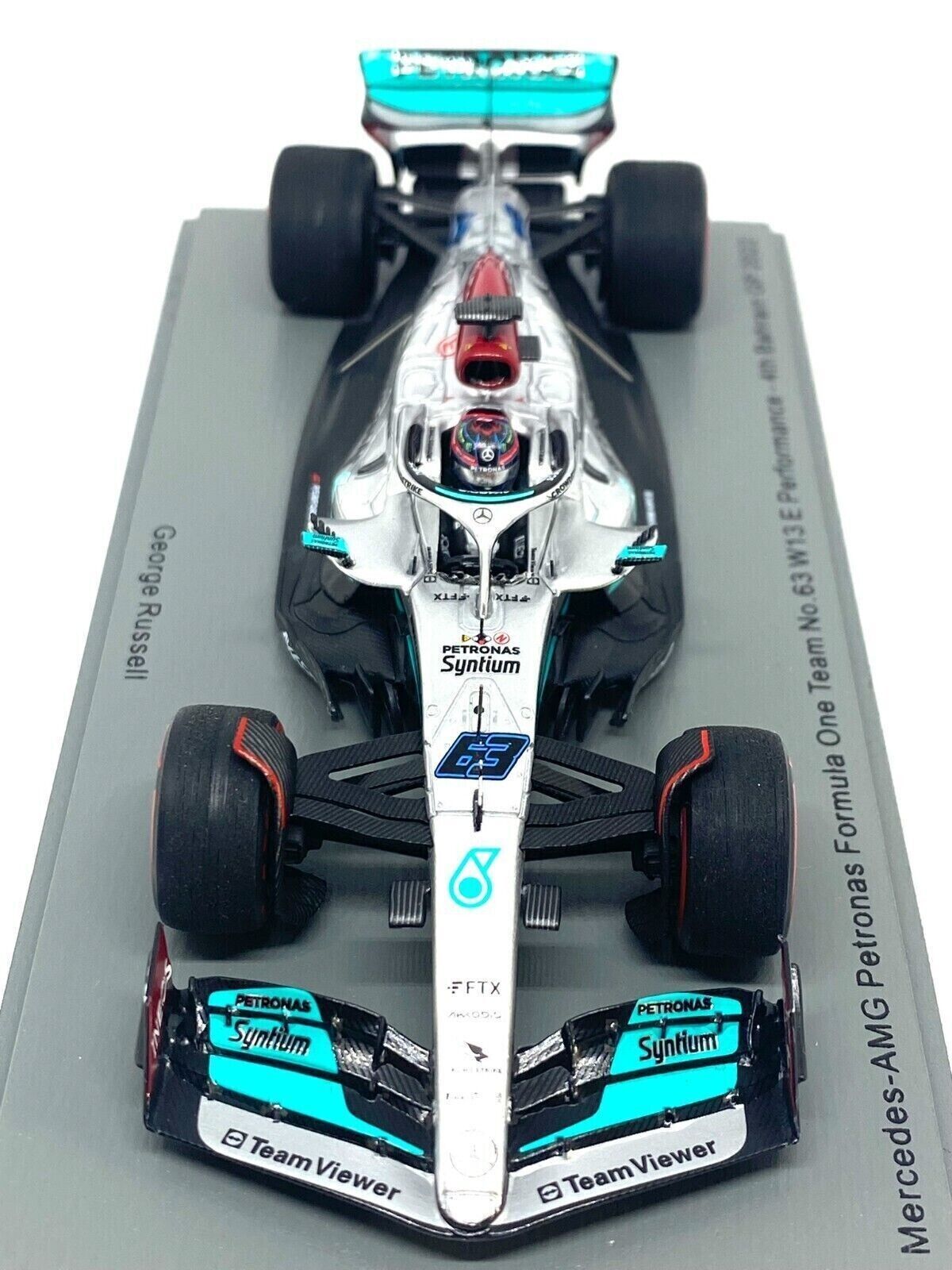 George Russell #63 Mercedes W13 4th Bahrain GP 2022 Spark 1/43
