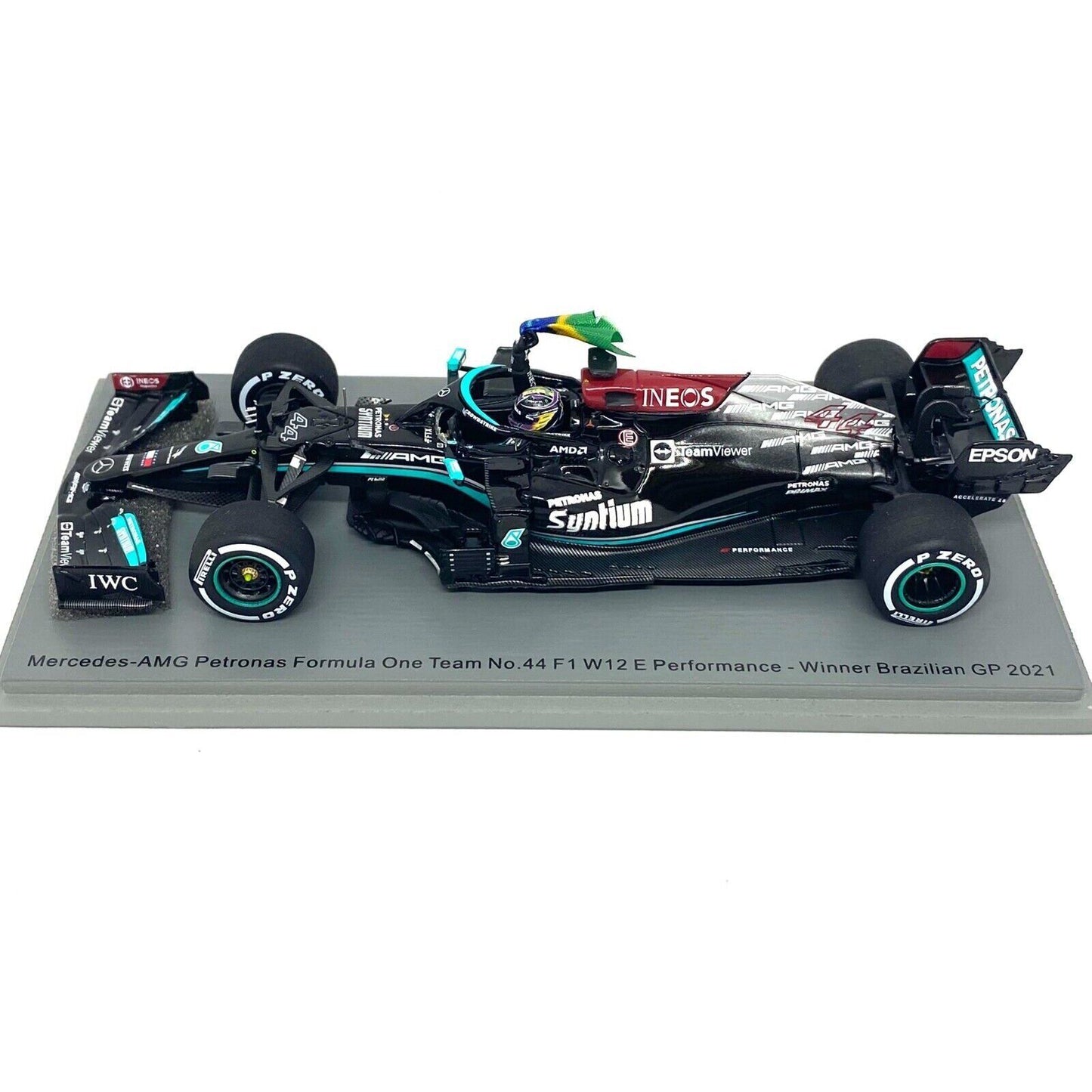 Lewis Hamilton #44 Mercedes W12 Winner Brazil GP 2021 Spark 1/43