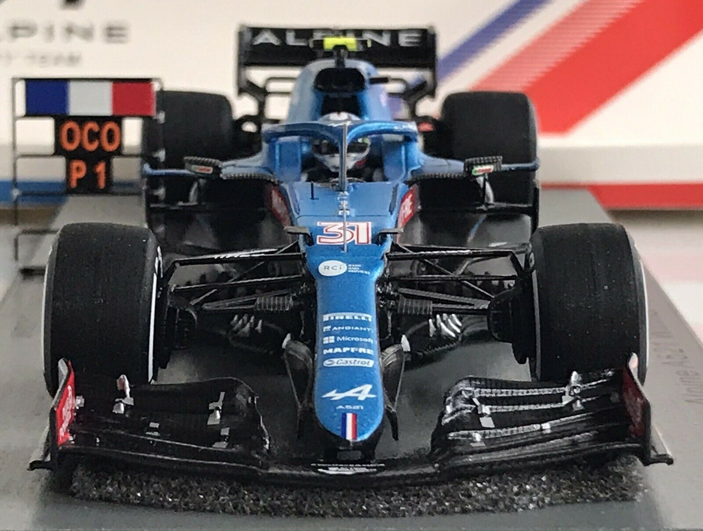 Esteban Ocon #31 Alpine A521  Winner Hungarian GP 2021 Spark 1/43