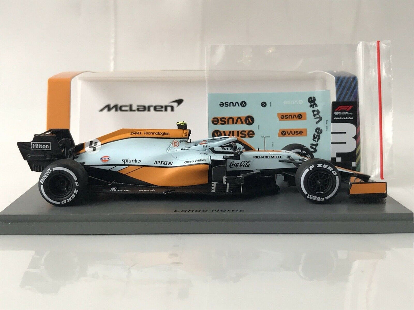 Lando Norris #4 Gulf McLaren Mercedes MCL35M Monaco GP 2021 Spark 1/43