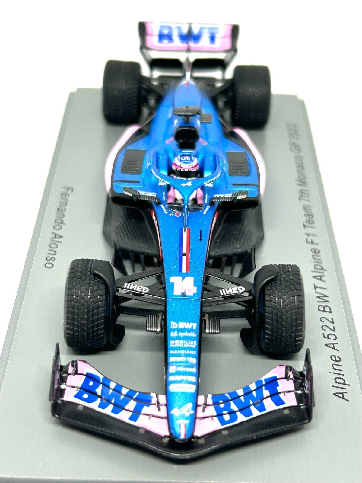 Fernando Alonso #14 Alpine A522 GP Monaco 2022 Spark 1/43