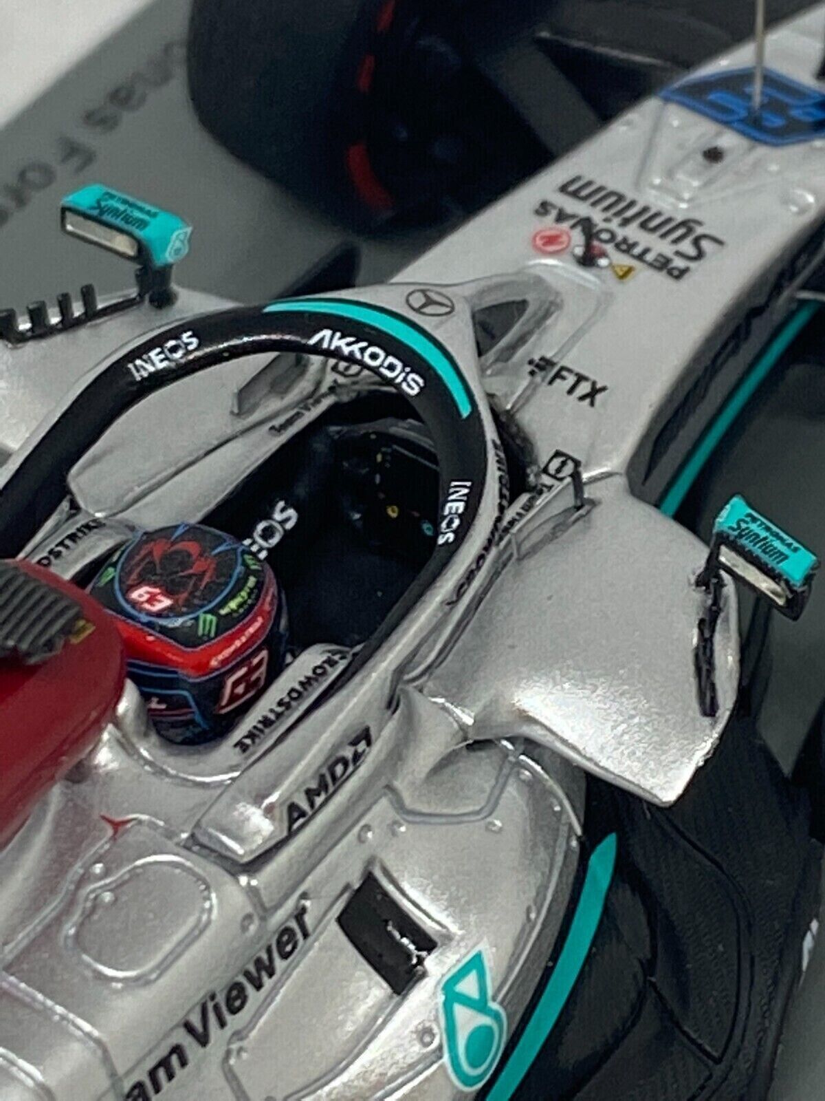 George Russell #63 Mercedes W13 4th Bahrain GP 2022 Spark 1/43