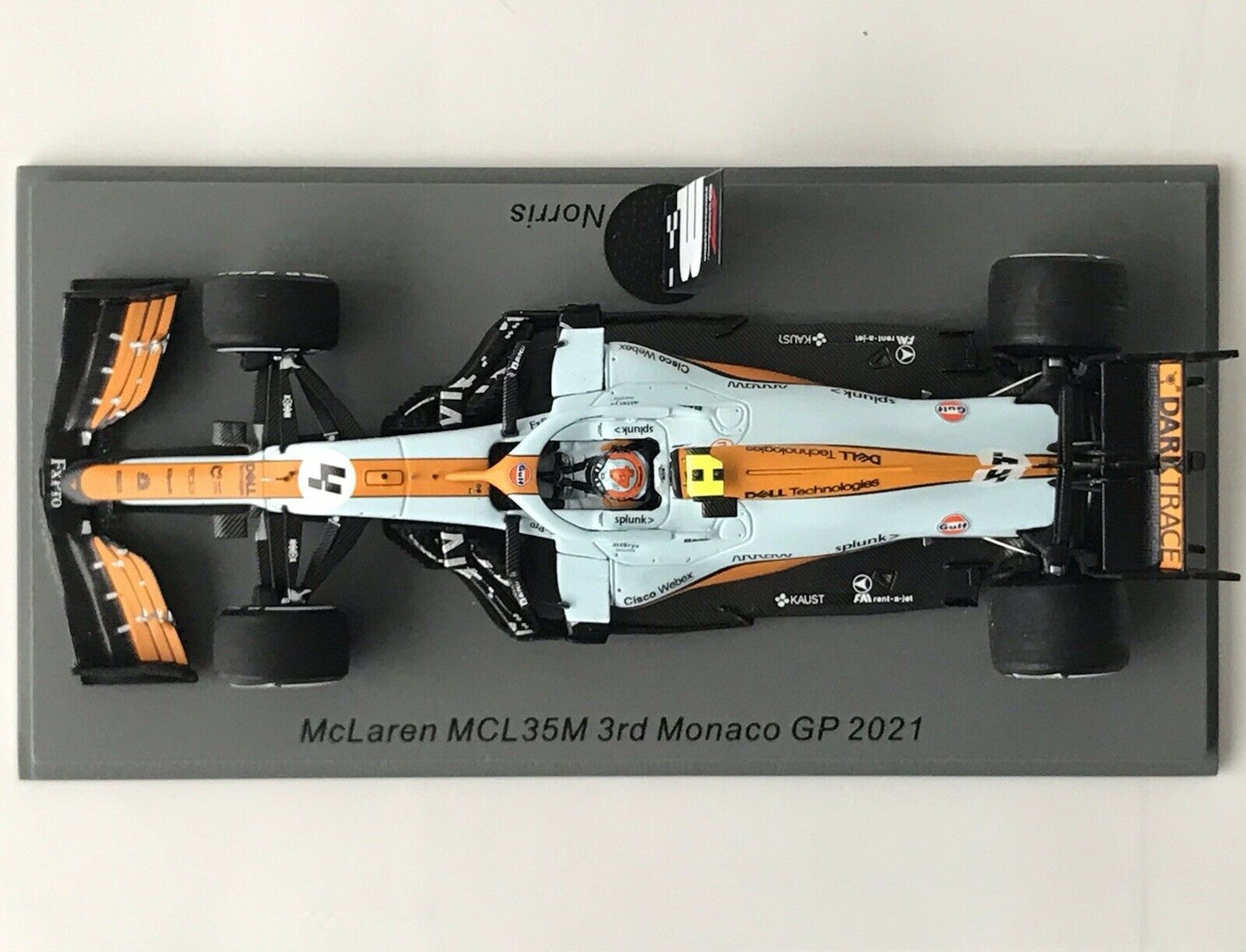 Lando Norris #4 Gulf McLaren Mercedes MCL35M Monaco GP 2021 Spark 1/43