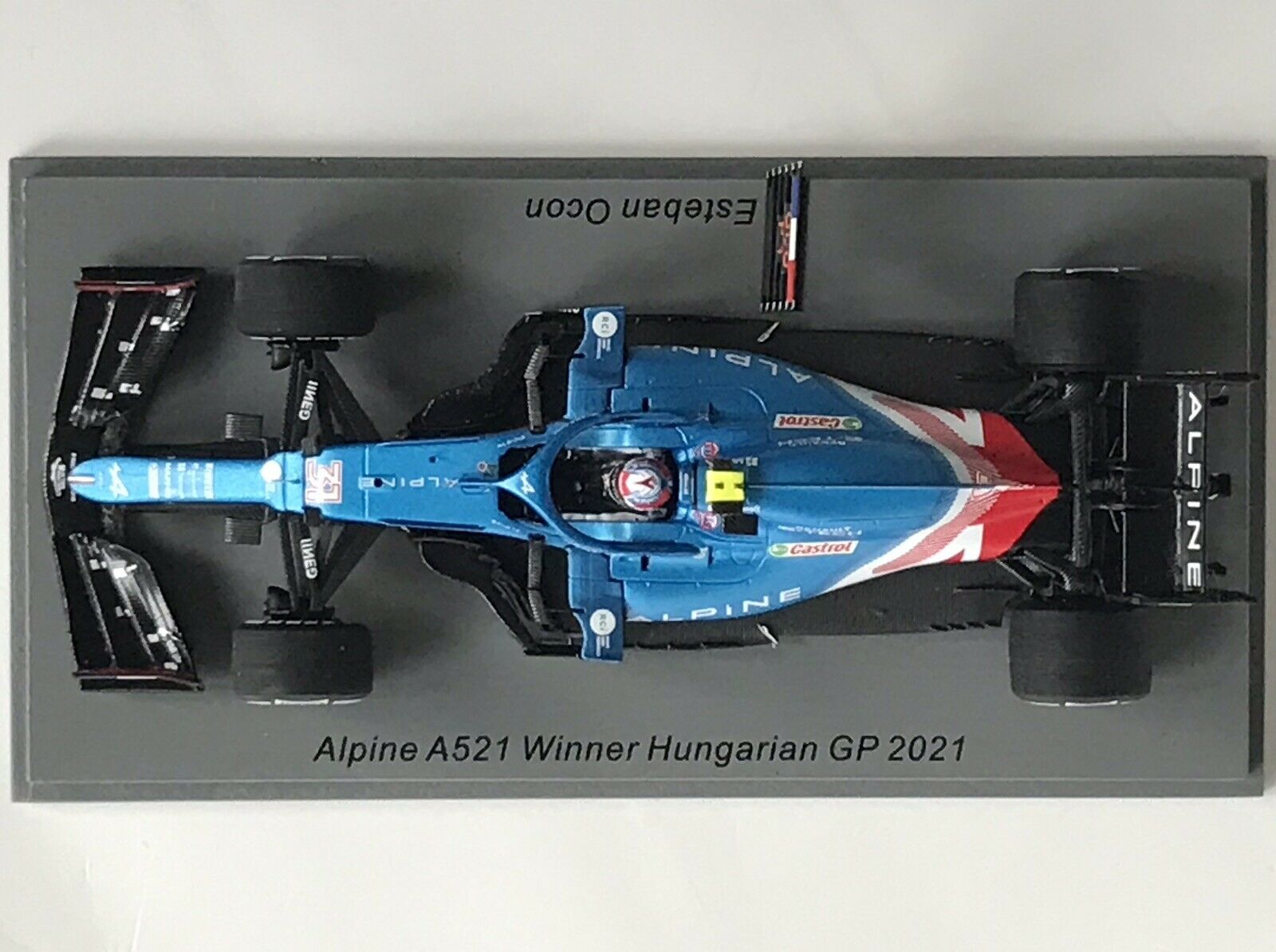 Esteban Ocon #31 Alpine A521 Winner Hungarian GP 2021 Spark 1/43