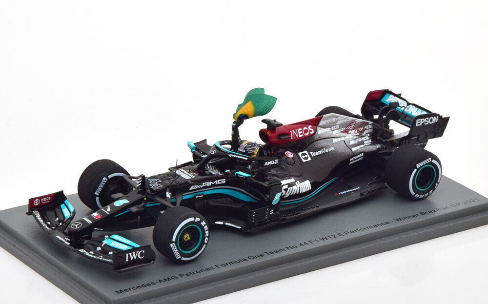 Lewis Hamilton #44 Mercedes W12 Winner Brazil GP 2021 Spark 1/43