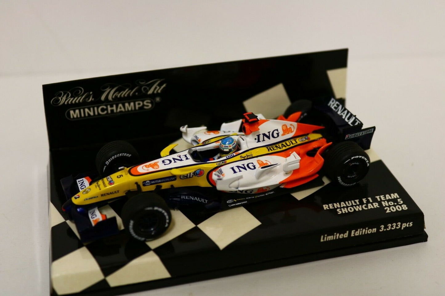 Fernando Alonso #5 Renault F1 Team Showcar 2008 Minichamps 1/43