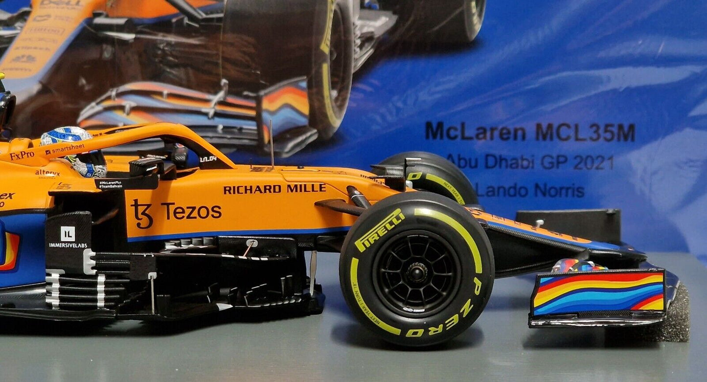 Lando Norris #4 McLaren MCL35 GP Abu Dhabi 2021 Spark 1/18