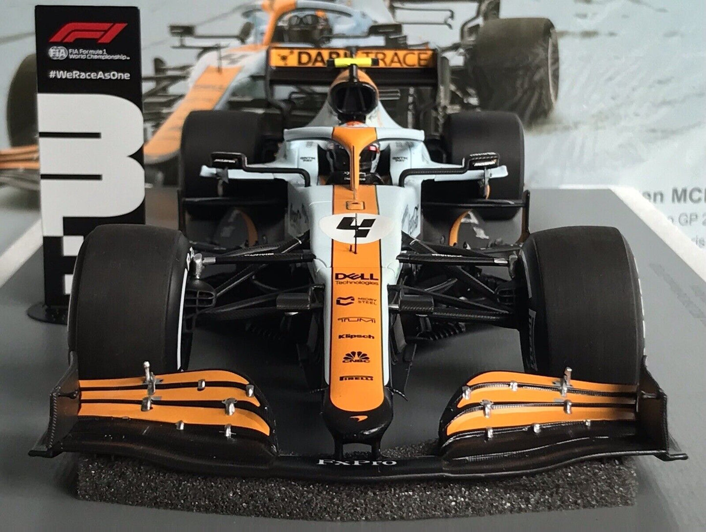 Lando Norris #4 Gulf McLaren Mercedes MCL35M Monaco GP 2021 Spark 1/18