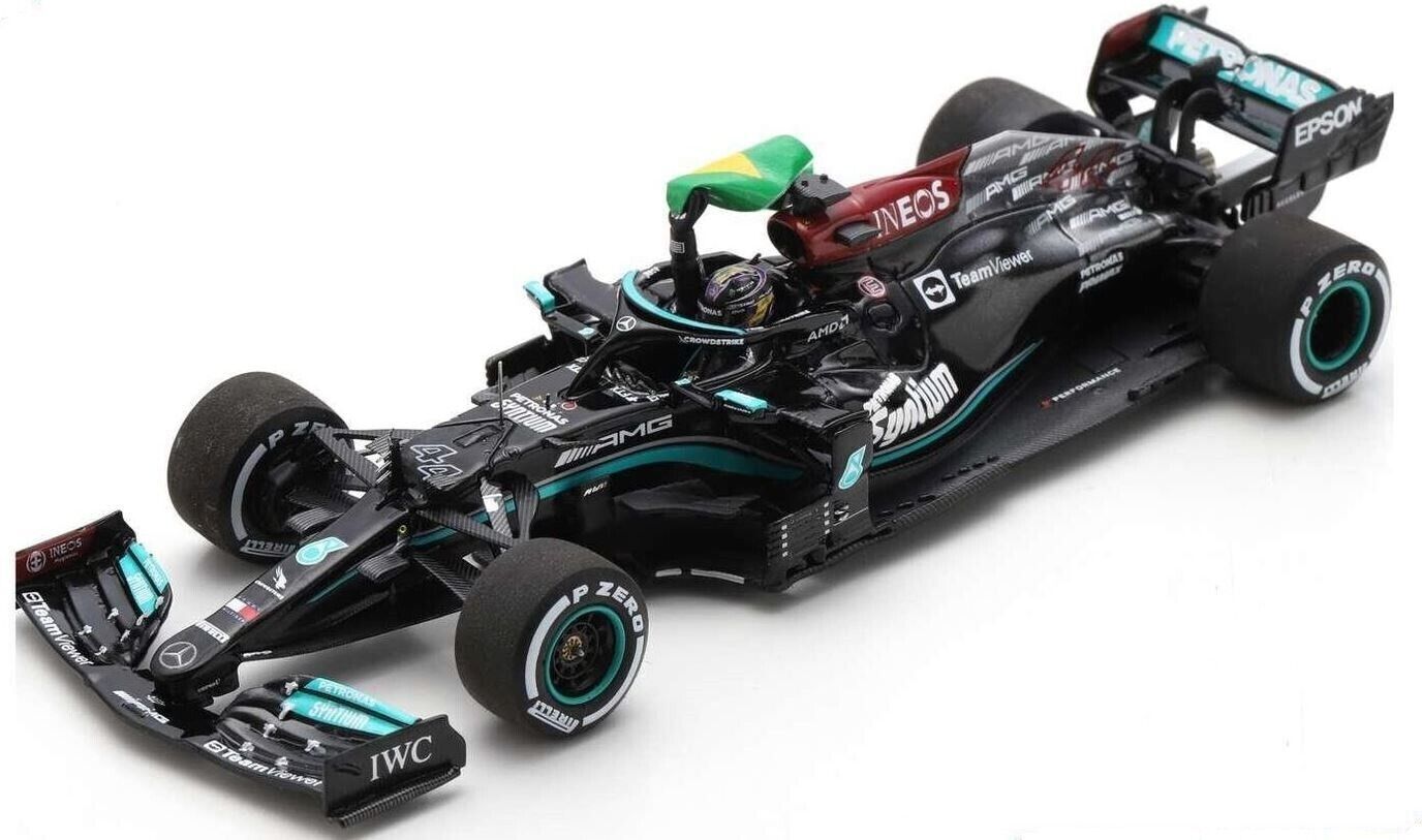 Lewis Hamilton #44 Mercedes W12 Winner Brazil GP 2021 Spark 1/43