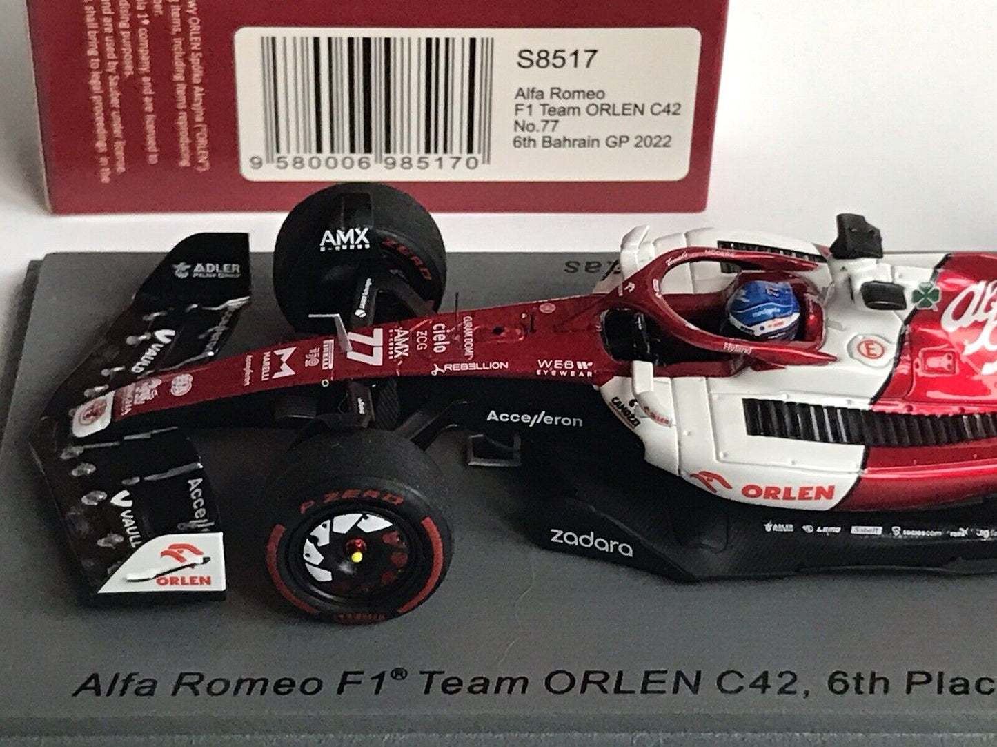 Valtteri Bottas #77 Alfa Romeo C42 Gp Bahrain 2022 Spark 1/43