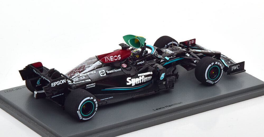 Lewis Hamilton #44 Mercedes W12 Winner Brazil GP 2021 Spark 1/43