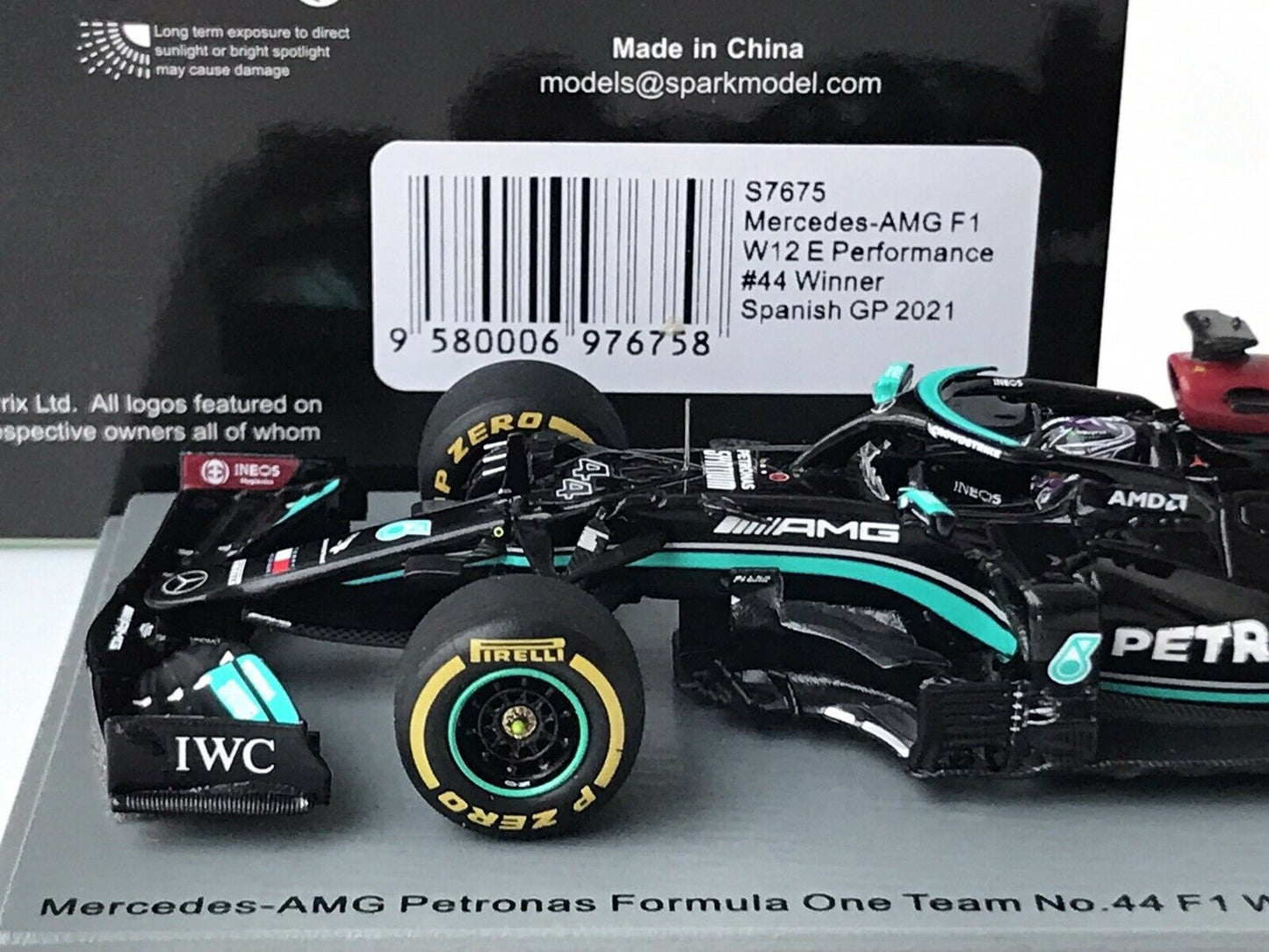 Lewis Hamilton Mercedes-AMG F1 W12 #44 ganador Español GP 2021 Spark 1/43