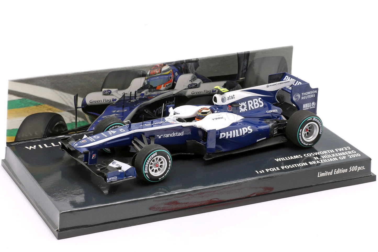 Nico Hulkenberg #10 Williams Cosworth FW32 GP Brasil 2010 Minichamps 1/43