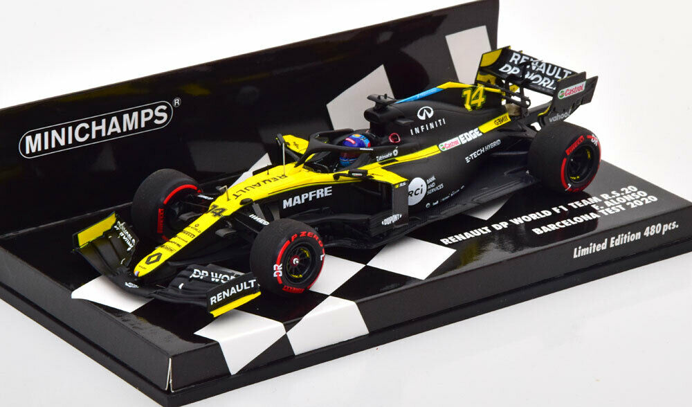 Fernando Alonso #14 Renault R.S.20 Barcelona Test 2020 Minichamps 1/43