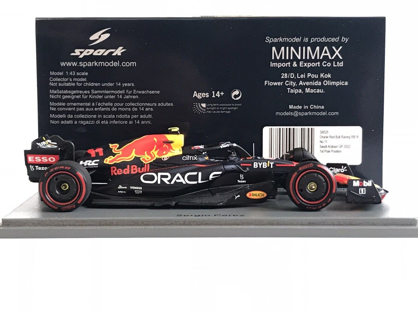 Sergio Perez Red Bull RB18 GP de Arabia Saudita 2022 Spark 1/43