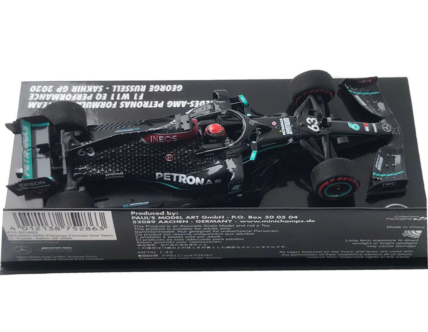 George Russell Mercedes-AMG F1 W11 #44 Sakhir GP 2020 Minichamps 1/43