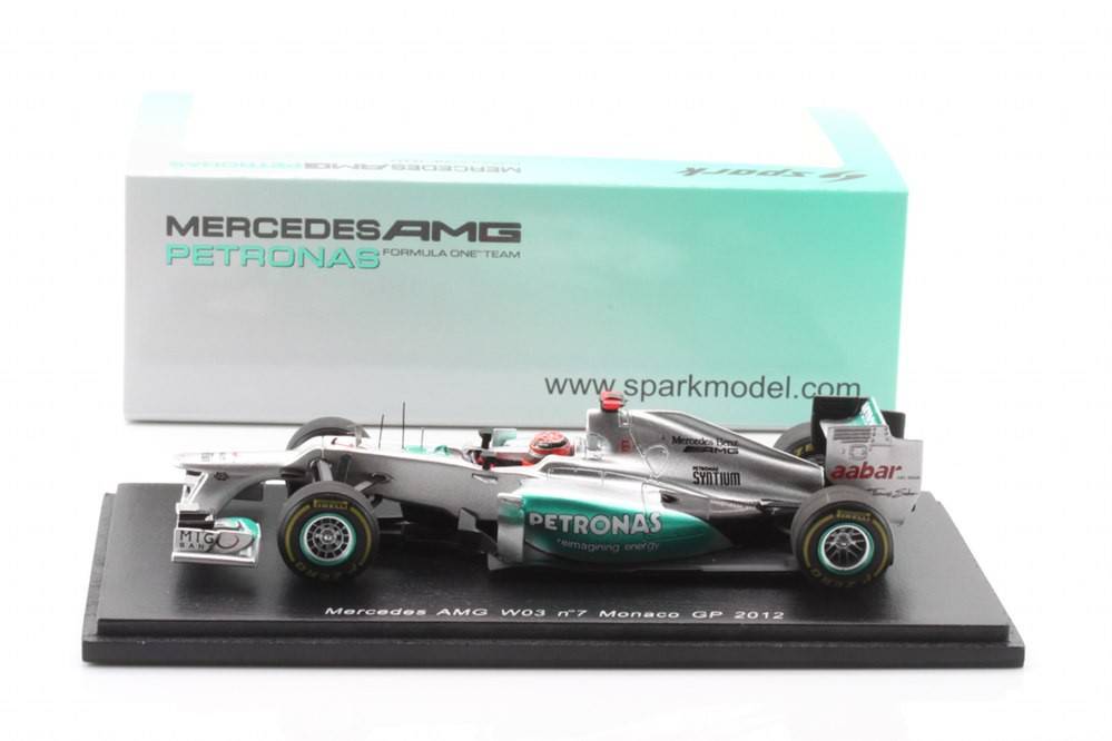 Michael Schumacher #7 Mercedes W03 GP Monaco 2012 Spark 1/43