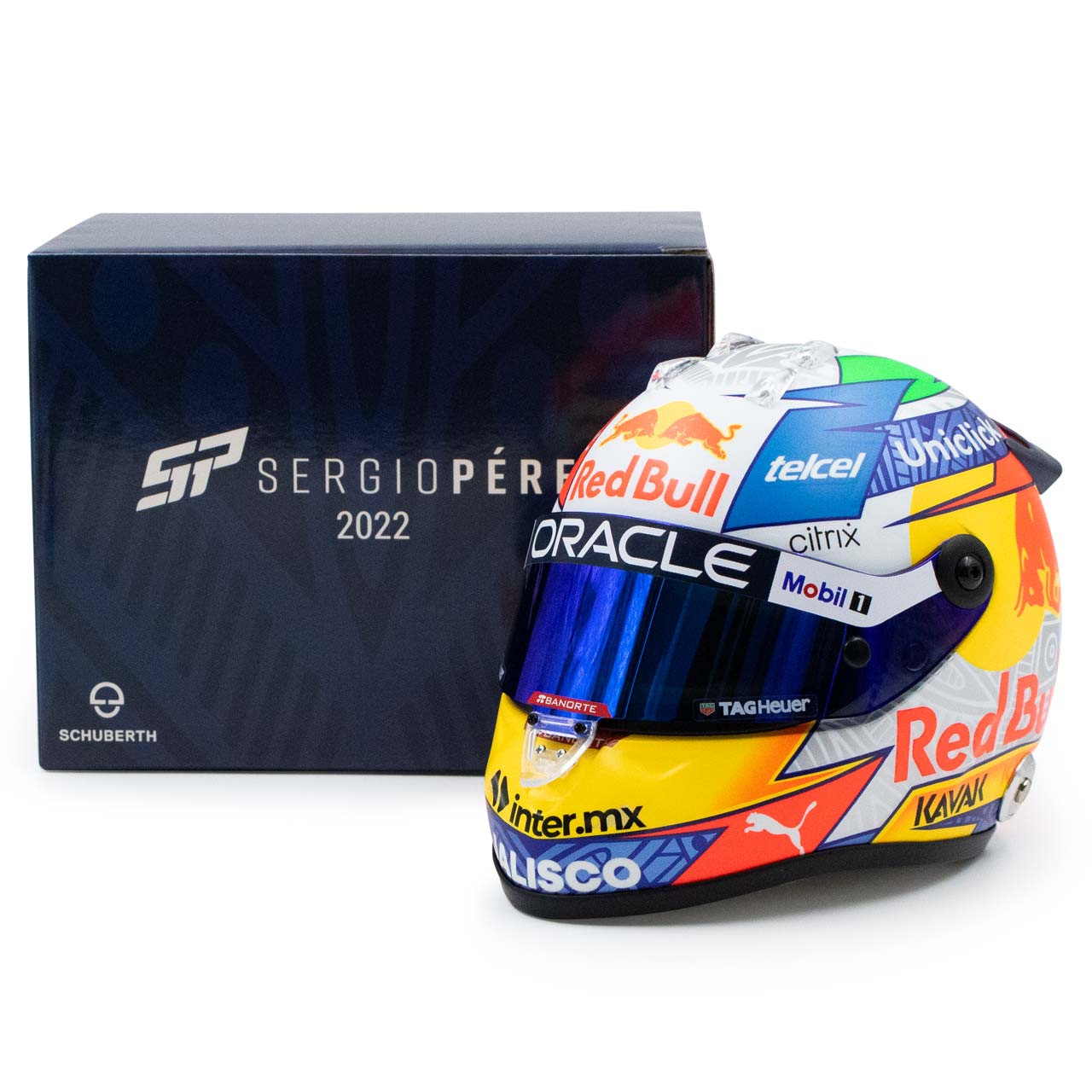 Sergio Checo Perez #11 Minicasco Red Bull Temporada 2022 Schuberth 1/2