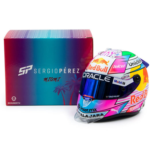 Sergio Perez #11 Minicasco Red Bull Gp Miami 2022 Schuberth 1/2