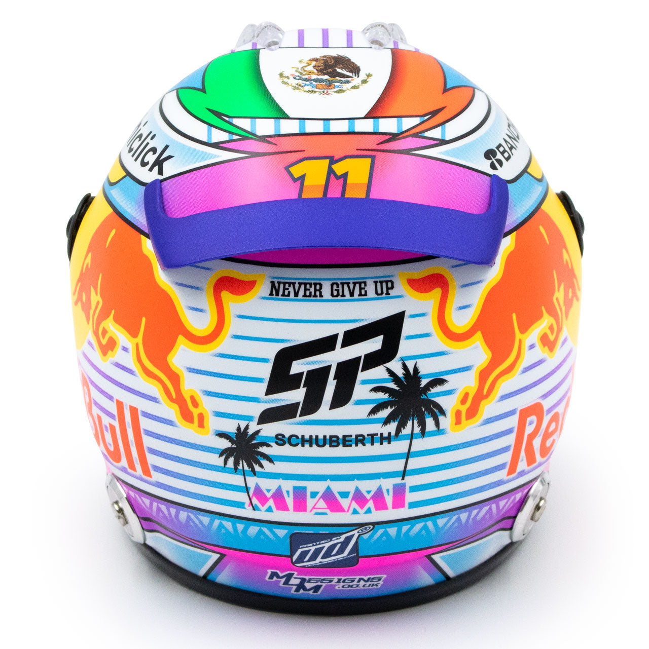 Sergio Perez #11 Minicasco Red Bull Gp Miami 2022 Schuberth 1/2